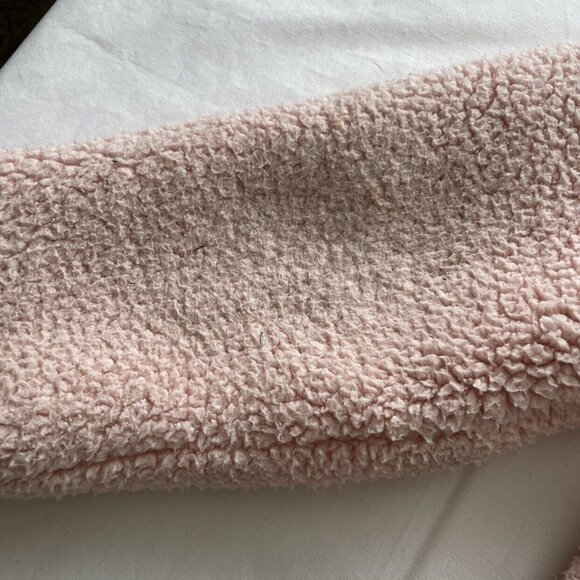Limited Too Pink Sherpa Hooded Open Sweatshirt Size 10 - Picture 8 of 9